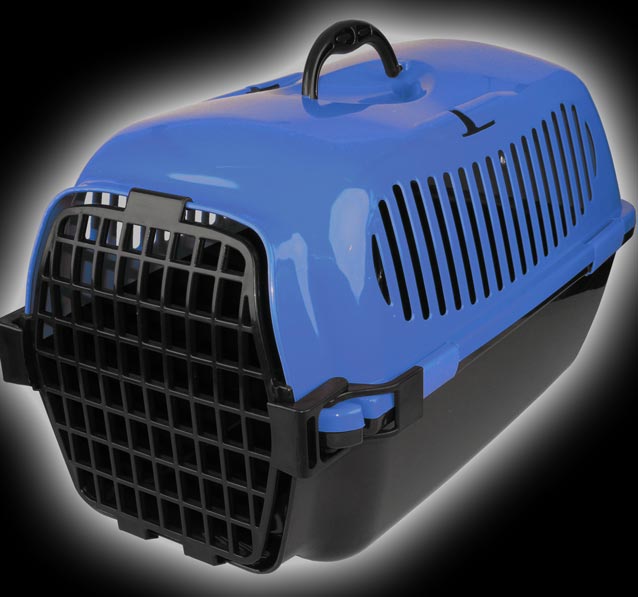 Reise Box Hunde Katze Haustier Transportbox blau 13301