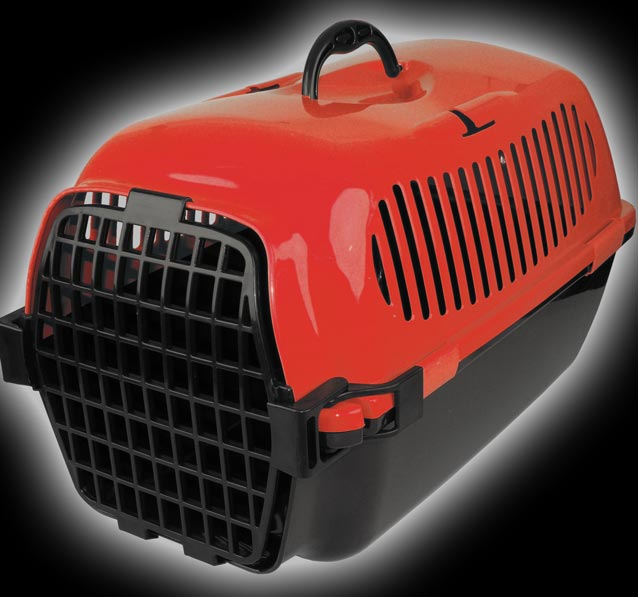 Reise Box Hunde Katze Haustier Transportbox rot 13302