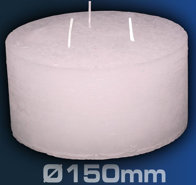 Zylinder Kerze weiss 3 Docht Party Licht 150mm 1840