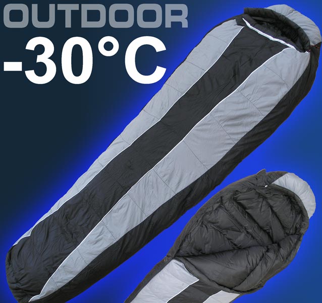 -30C° EXTREM Camping Zelt Schlafsack 2000g DAUNEN 3123