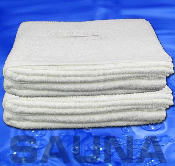 MAXI SAUNA Pool Badetuch weiss Saunatuch 180x70cm 4000