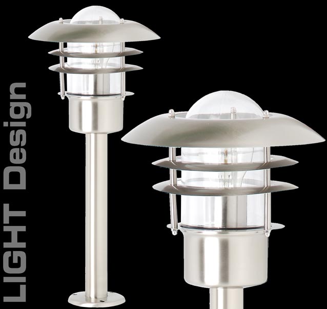 Stand Garten Lampe Außenleuchte EDELSTAHL 45784