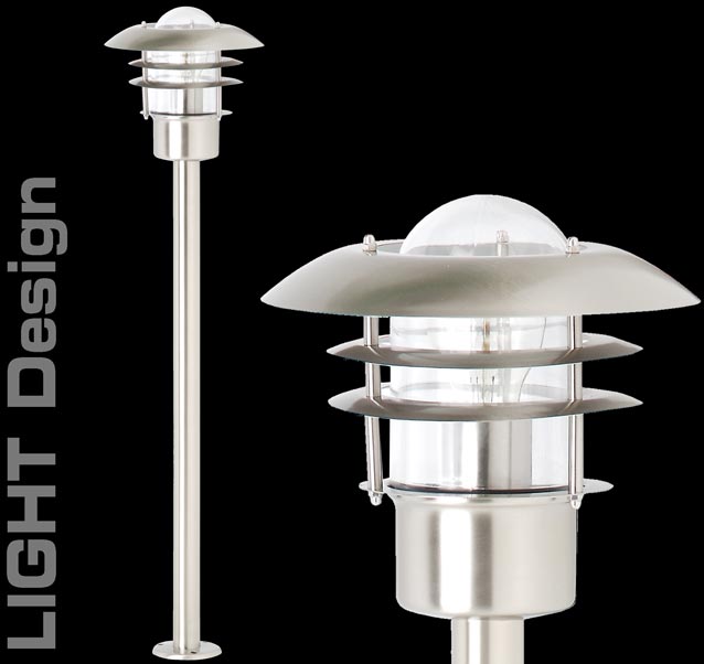 Stand Maxi Garten Lampe Außenleuchte EDELSTAHL 45785