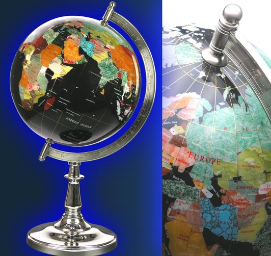 EDELSTEIN Globus Handarbeit Unikat 60cm Globe SW 5100