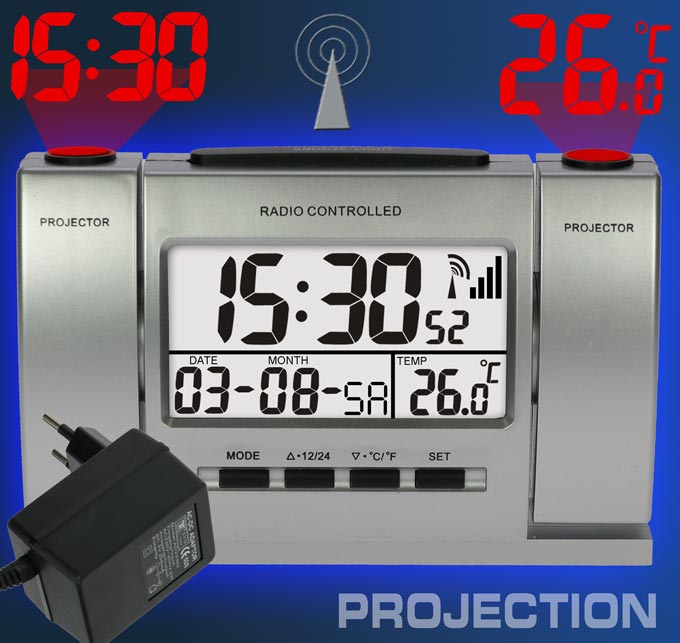 DUAL Funk Projektionswecker Wecker Wetterstation 6815