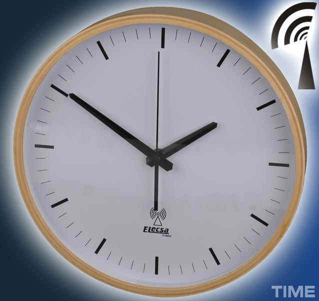 ECHTHOLZ Wohnzimmer Design Funkuhr Wanduhr UHR 7555