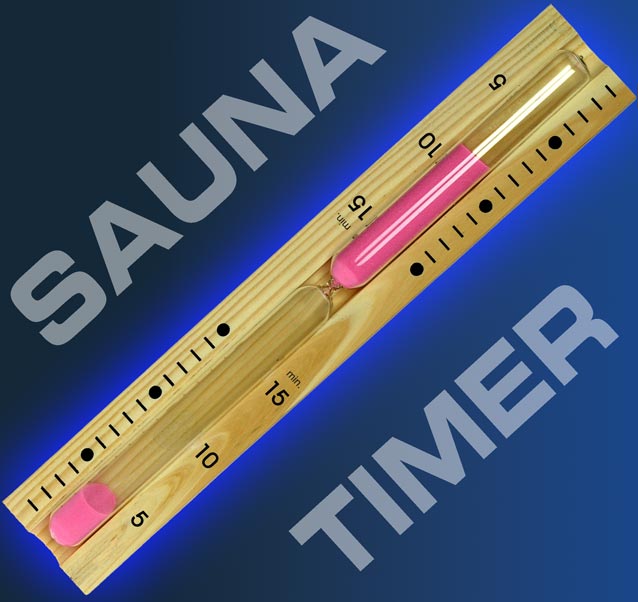 Saunauhr Sauna Timer Sanduhr aus Holz 9201