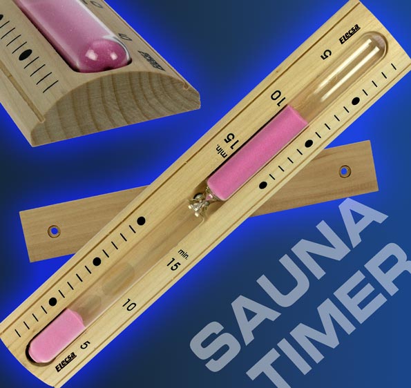 DELUXE Saunauhr Sauna Timer Sanduhr aus Holz 9205