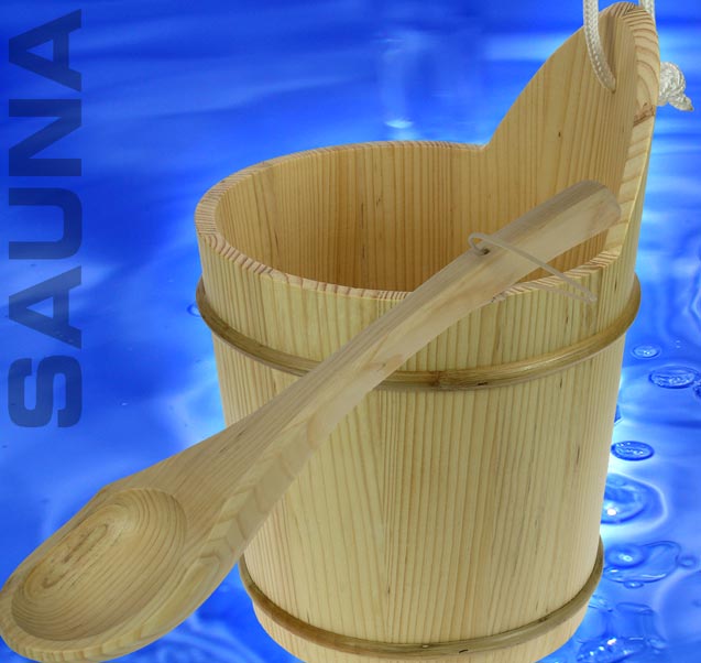 SAUNA BAD SET Kübel + Aufguß Kelle 9275