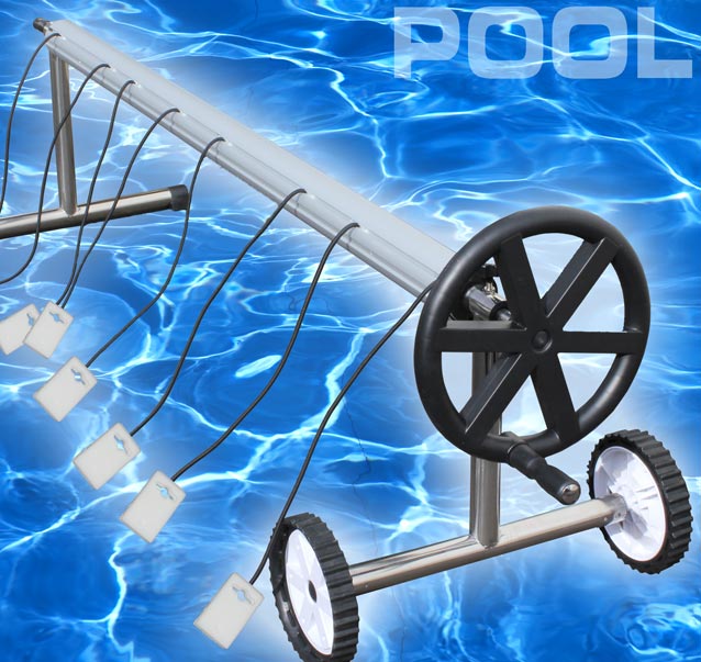 SET Aufroller Pool Abdeckung Solarfolie Schwimmbad 9424