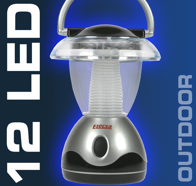12 LED Camping Laterne Lampe Leuchte Taschenlampe 1512