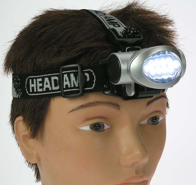 10 LED High Tech Stirnlampe Kopflampe Taschenlampe 1110