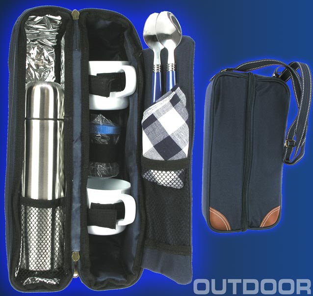 2B Picknick Kaffee Cabrio Reise Tasche Thermoskanne