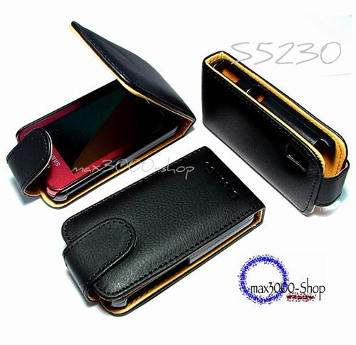 Handytasche Flipcase Samsung GT-S5230 schwarz-beige