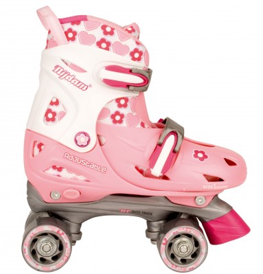 MADCHEN-ROLLSCHUHE-DISCO-ROLLER-PINK-34-35-36-37-2QSRWZ
