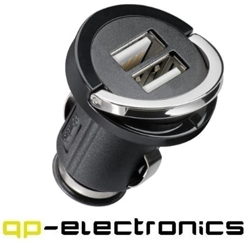 Mini KFZ Ladeadapter 2-fach USB - 12V/24V -2100mA