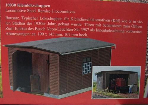 Busch Spur 0 10030 Bausatz Kleinlokschuppen
