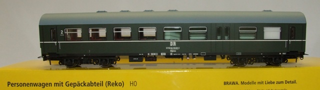 BRAWA 45353 REKOWAGEN mit Gepäckabteil DR H0 DC