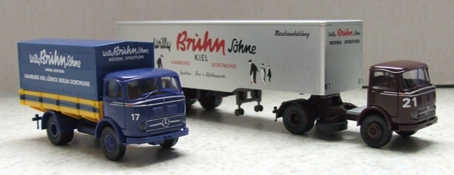 Brekina 48593 MB LP328 + 48594 MB Spedition Bruhn Kiel