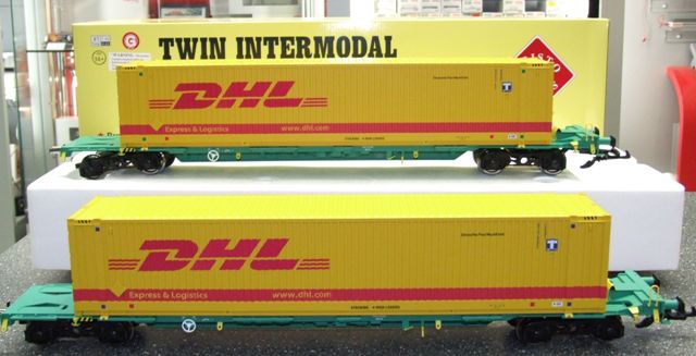 Aristocraft Spur G 50801 2 Containerwagen DHL a LGB