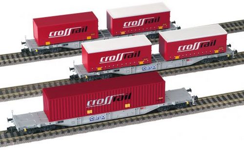 Fleischmann 524101 3 tlg Container Crossrail Set EPV H0