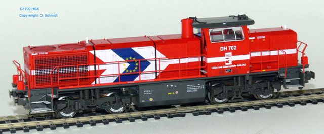Mehano HO 55327 Vossloh G 1700 HGK digital mit Sound ab Werk