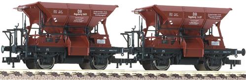 Fleischmann 581106 2 tlg Schotterwagen Set H0 I +S