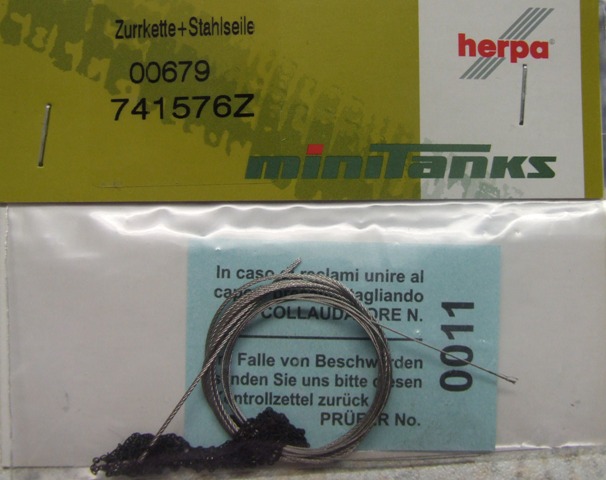 ROCO 741576 Minitanks Nr 679 Zurrkette + Stahlseile