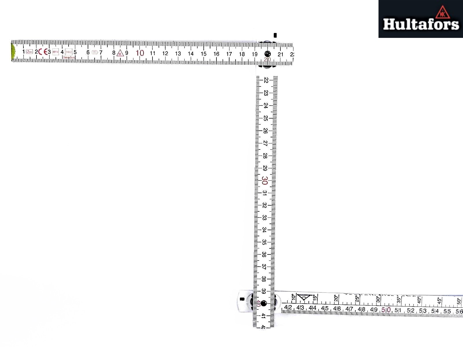 5x Hultafors Profi Schmiegen 2m Holz Dezimeter rot weiss Duplex-Winkelgradskala
