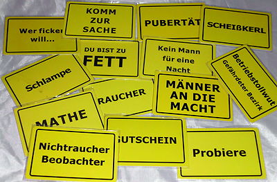 10 Mini Schilder Gelbe Karten Kärtchen Schildchen Scheckkärtchen