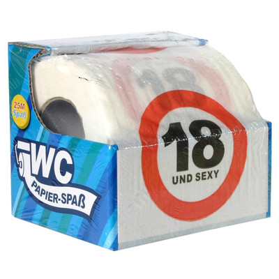 Toilettenpapier witzig 18 und sexy! WC Klopapier Sprüche FUN zum 18