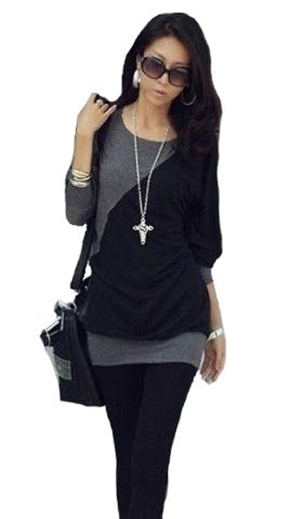 Langarmshirt Damen V-Ausschnitt - T Shirt Damen Langarm Mit