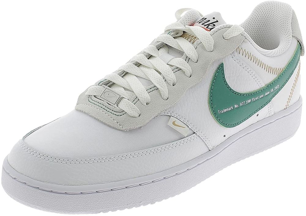 Nike Court Vision Low Prem Sneaker Herren DJ2001 white/green *UVP 74,99