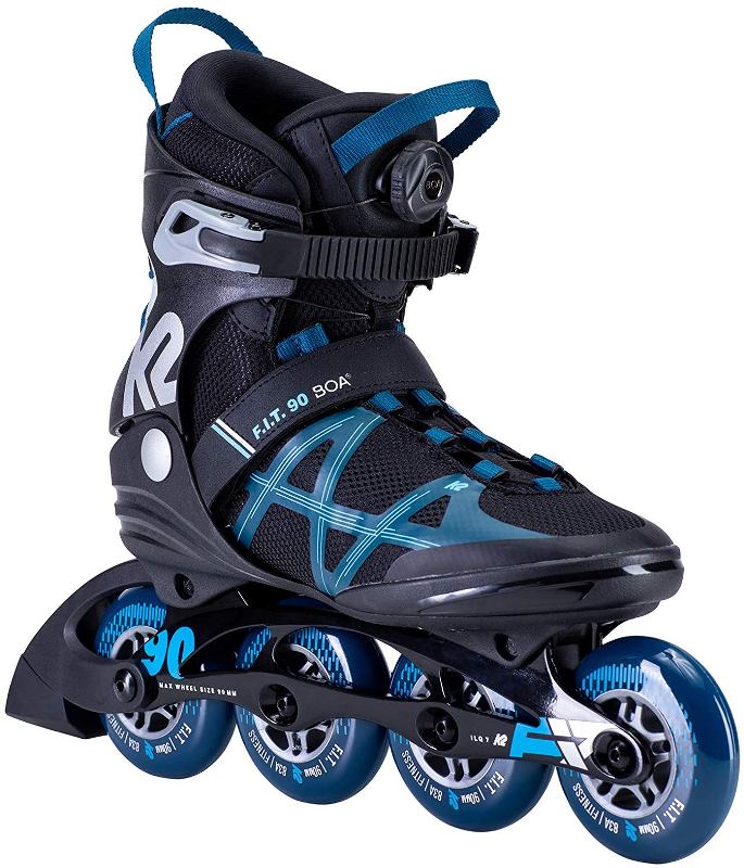 K2 F.I.T 90 Boa Inline Skates Herren black/blue *UVP 229,99