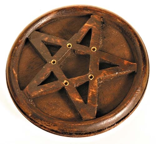 Holzhalter Pentagramm 12cm