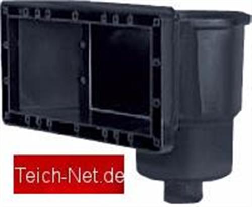 Wandskimmer schwarz Skimmer Oberflächensauger für Teich und Pool ca. 30