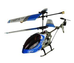 SH SWIFT 3D Mini Alu RC Helikopter Gyroscope Blau 6x AA Batterien USB