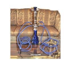 Orientalische Wasserpfeife Schischa Shisha 4 Schläuche GLAS 65cm ROT