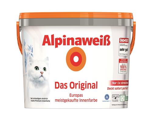 Alpinaweiß - Das Original, weiße Wandfarbe, höchste Deckkraft, Größenwahl