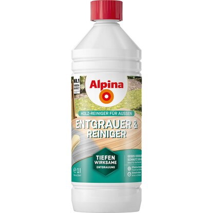 Alpina Entgrauer und Reiniger, Holzreiniger für Außen, 1 Liter