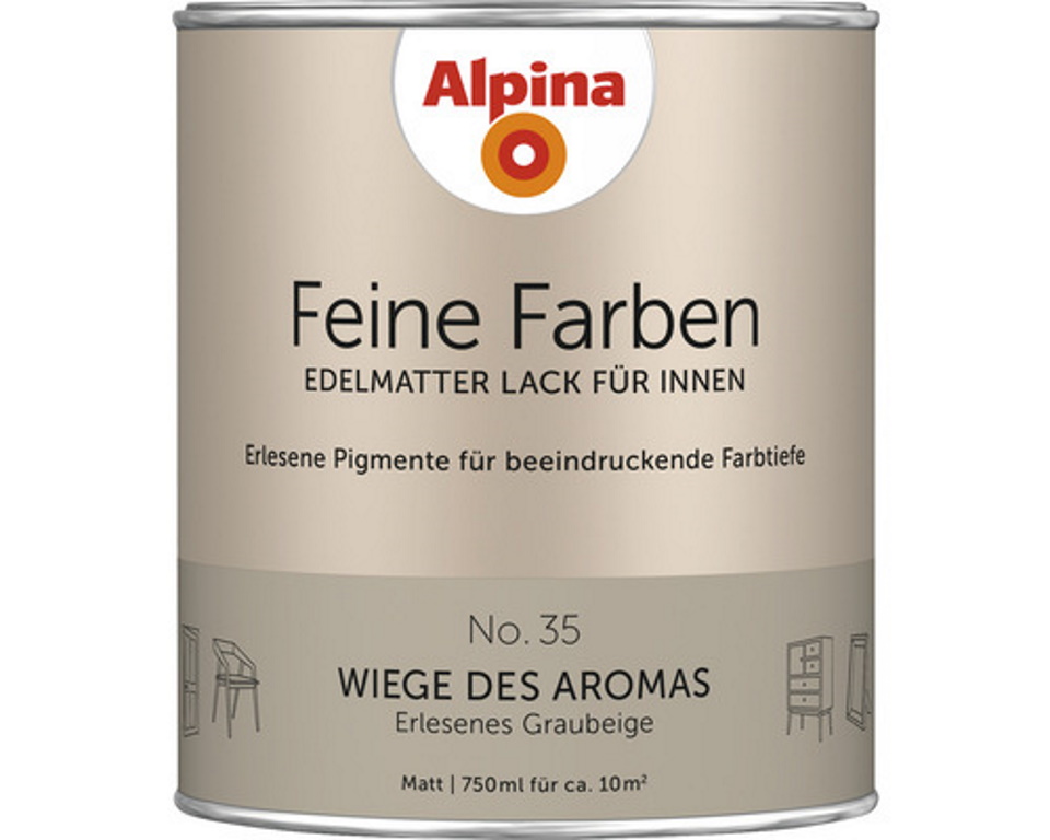 Alpina Feine Farben edelmatter Lack für Innen #35 Wiege des Aromas 750ml
