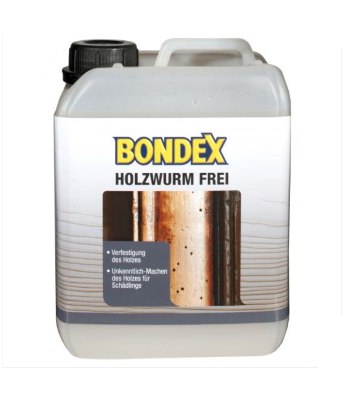 Bondex 2,5 L. Holzwurm Frei, schützt Holz vor Pilz- und Insektenbefall, Innen