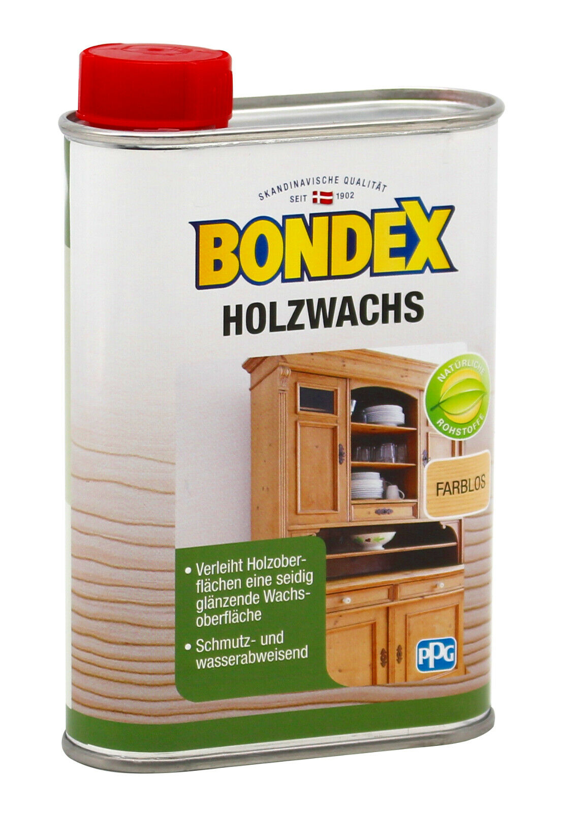 Bondex 250 ml Holzwachs Farblos, seidig glänzende Wachsoberfläche, Holz Innen