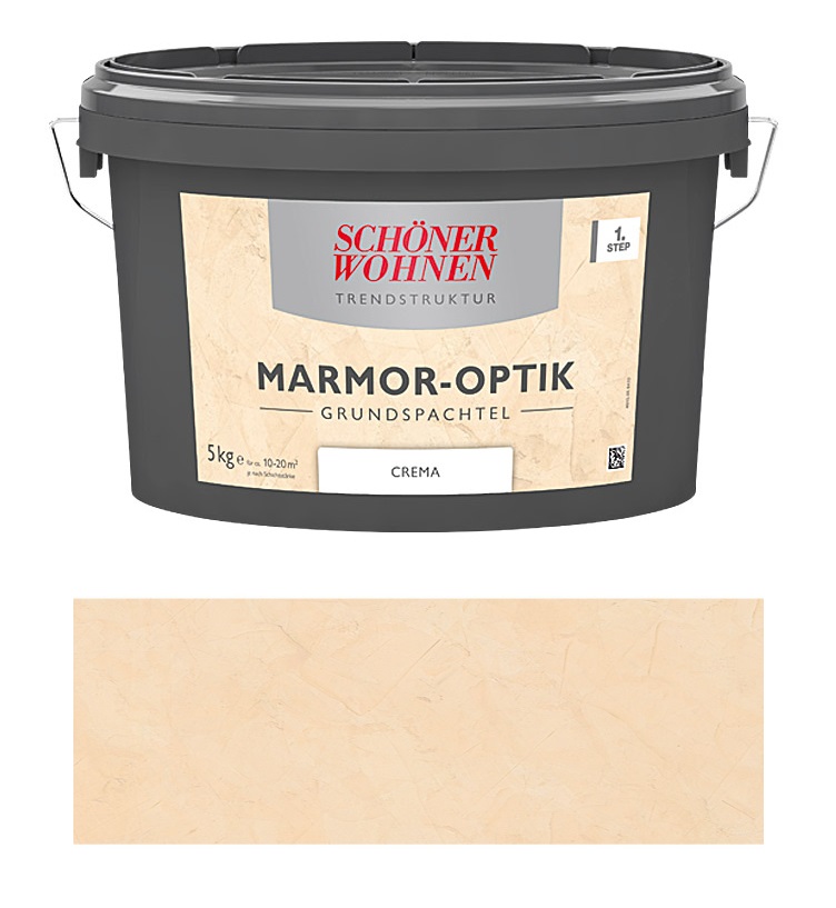 kuşatma dikiş şampuan  Schöner Wohnen 5 kg Marmor Optik Grundierspachtel 1. Step Basis Crema