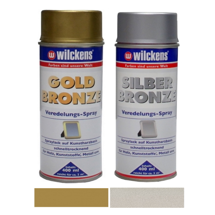 Wilckens Spray 400 ml Veredelungs-Spray Goldbronze Silberbronze Hobby Basteln
