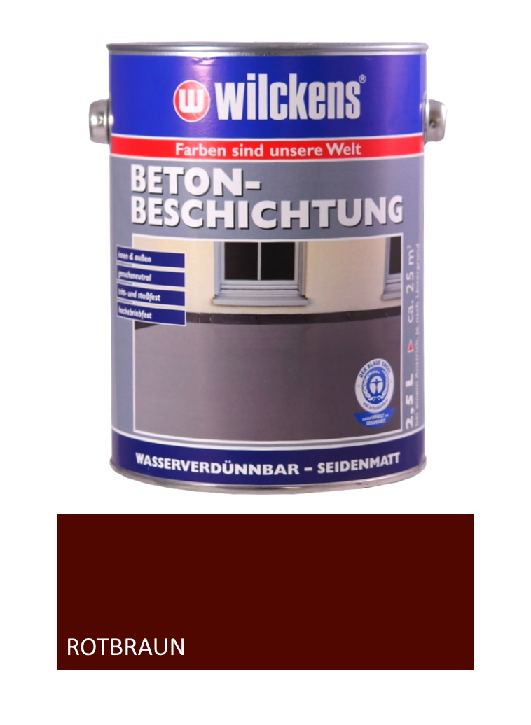 Wilckens Betonbeschichtung LF 2,5 L Rotbraun, wasserverdünnbar 1263090008 1-0001