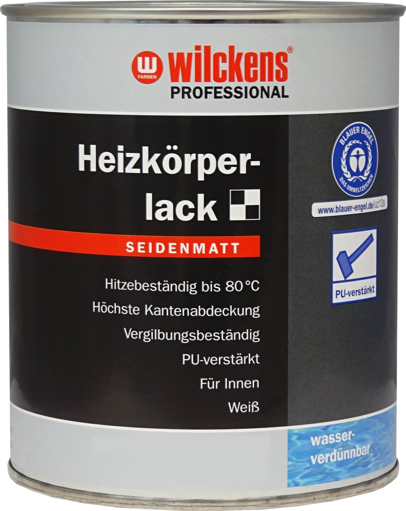 Wilckens Professional Heizkörperlack 2,5 L. Weiß Seidenmatt, geruchsneutral