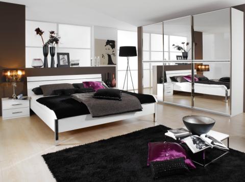 SCHLAFZIMMER STRASS KLEIDERSCHRANK SCHRANK BETT 108817