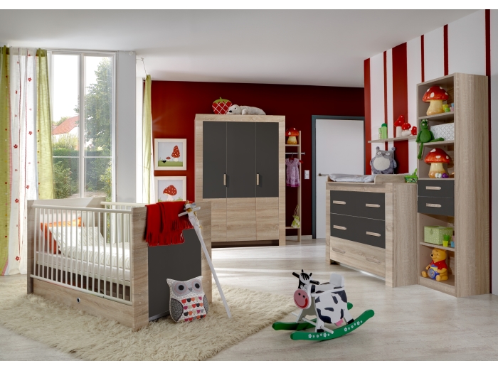 TOP ANGEBOT++ BABYZIMMER KINDERZIMMER BABY SCHRANK EMILY EICHE 