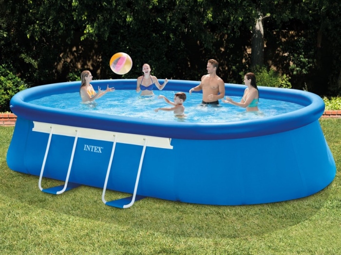 Intex 28194 Oval Quick Up 610 X 366 X 122 Cm Easy Set Swimming Pool ...